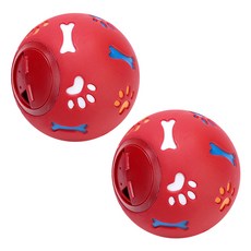 Blockmart Pet 自動橡膠碗餐具 7.5cm, 紅色的, 2件