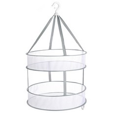 TP 생활용품 원형 다용도 건조대 2단 S, 1개, 그레이