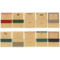 Maumdama 迷你牛皮紙10種套組, 混合顏色, 1套