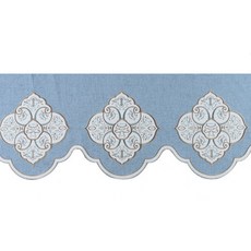 TP 홈인테리어 스폿 자수 레이스 60cm, 블루, 1개