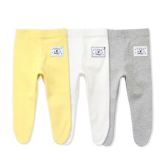 Little rabbit 孩童素色包腳褲 3件組