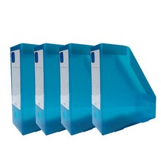 希望文件 PP 簡約文件盒, 天藍色, 4入