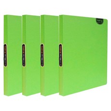 희망화일 뉴 후레쉬업 40p 크리어 내지 O링 칼라화일 3공, 연두, 4개