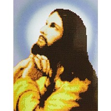 ZEZENEW 祈禱耶穌寶石十字繡, 混色, 1套