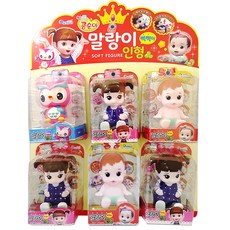 豆豆軟軟的嗶嗶娃娃 6入組, 隨機發貨