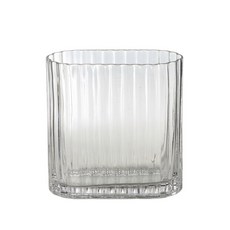 Samho Glass 粗體橢圓條紋玻璃花瓶 SH17020, 單一顏色