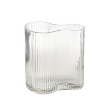Samho Glass 波浪條紋玻璃花瓶 SH17023, 單一顏色