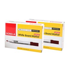 DONG-A 白板筆芯補充裝 12入, 紅色的, 2件