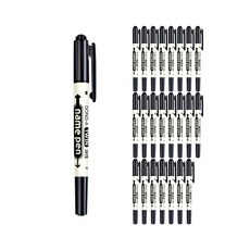 DONG-A 雙頭CD簽字筆 12入, 黑色的, 2件