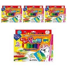 지구화학 불어펜 10색, 혼합 색상, 4개입