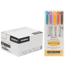 ZEBRA 斑馬牌 溫和的眼線熒光筆暖色 5 色 RC 10p, 煙藍色、洋紅色、金色、朱紅色、棕色, 1個