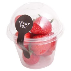 甜點杯 + 圓頂型無孔蓋 270ml, 1個, 100套