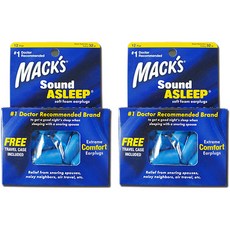 MACK'S 睡眠耳塞 淺藍色 24人+收納盒, 2件