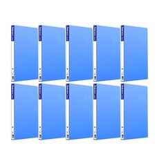希望文件 PP 彈簧文件夾 系列 橫式, 藍色, 10個