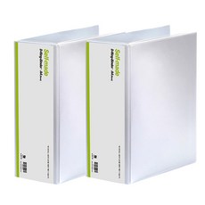 Heemang D型環活頁夾 9cm 3孔, 2個, 白色