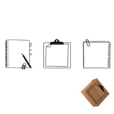 TP文具Momo邊框情書筆記印章 3種組, 隨機發貨