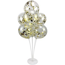 와우파티코리아 풍선꽂이세트, 컨페티 별 골드, 1세트