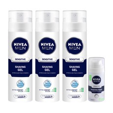 니베아 맨 센서티브 쉐이빙 젤 200ml x 3p + 센서티브 폼 35ml, 1세트