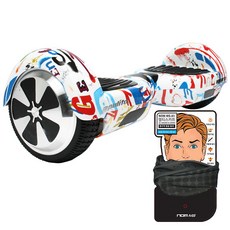 이풀리토 전동 투휠 호버보드 E-GEAR 101 + NOM 멀티스포츠마스크 랜덤 발송, 화이트패턴