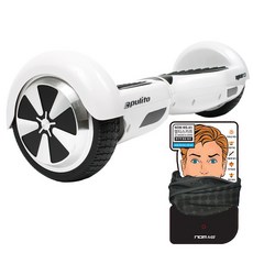 이풀리토 전동 투휠 호버보드 E-GEAR 101 + NOM 멀티스포츠마스크 랜덤 발송, 화이트베이직