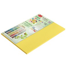 종이문화 뉴씨플레인 양면색상지 No 43 노랑색 A3, 60개
