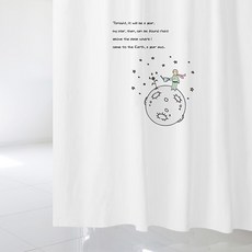 設計布什浴簾北歐風格小王子 S 1520 x 1880 毫米 + 塑料掛鉤, 1套