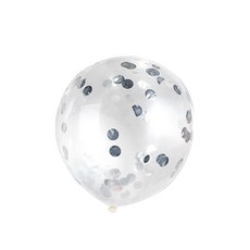 파티팡 컨페티벌룬 30cm, 실버, 50개입