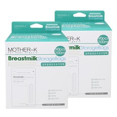 마더케이 일회용 변온 모유 저장팩 200ml, 90매, 2개
