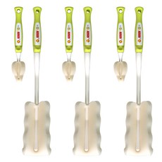 fisher-price 費雪 柔軟奶瓶刷+奶嘴刷, 3組, 綠色