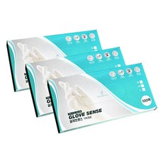 글러브센스 TPE 위생비닐장갑 L 100매, 3개