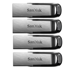 샌디스크 울트라 플레어 USB3.0 플래시 드라이브 메모리 SDCZ73-128G, 128GB, 4개