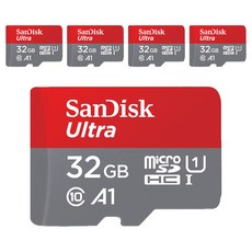 SanDisk 晟碟 Ultra microSD記憶卡 SDSQUAR-032G 5入, 32GB