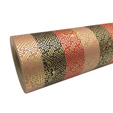 Hello Ning Ning 彩條捲筒包裝紙 53cm x 20M, 紅色, 1個