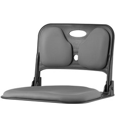 CHAIR FOCUS 青心椅子 可折疊雙背坐式椅 網眼布料 黑色椅身, 灰色