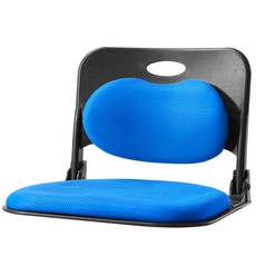 체어포커스 폴더백 하트요추 접이식 좌식의자, 블루