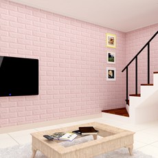 수지매트 인테리어 폼블럭 20m, 핑크, 1개