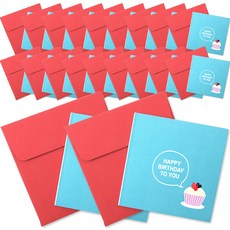 2Youngdesign 迷你萬用賀卡, 杯子蛋糕款, 20組