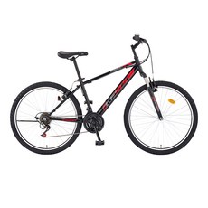 삼천리자전거 에베레스트 MTB 자전거 21단 66cm, 블랙 + 레드, 1개