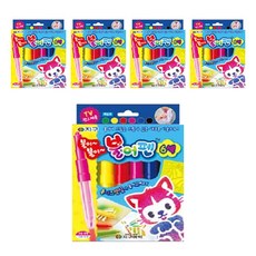 지구화학 불어불어 불어펜, 초록, 노랑, 빨강, 분홍, 파랑, 검정, 5개입