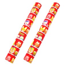 투영디자인 뽀로로 포장지 중 37.5 x 1800 cm, 레드, 2개입