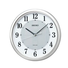 東海時間 銀色太陽能 圓形壁鐘 SF243S, 混合顏色