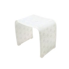 大同白色蕾絲紋路沐浴椅, 1個, 白色