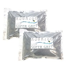 AQUAZOO 魚缸用底砂 0.5~0.8mm 2kg, 超級灰, 2個