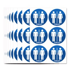 365Day 文字貼紙 公共廁所, 混合顏色, 10入