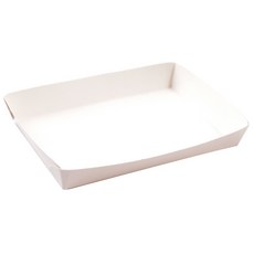 Bom91 DR 白色素面長方形託盤, 1入, 100個