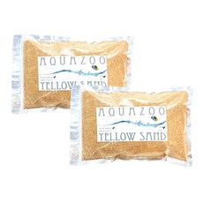 AQUAZOO 魚缸用底砂 0.8~1.2mm 2kg, 黃沙, 2個