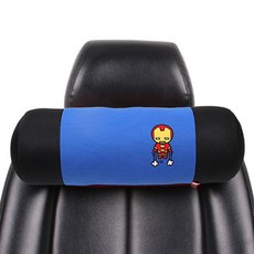 漫威英雄圓形車用頸枕, 鋼鐵人藍色, 1個