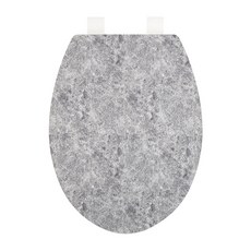 Shavas 泥漿無聲硬型馬桶蓋 O 型, 大理石炭灰色, 1個