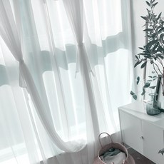 Home in Home 不易透視雪紡窗簾, 白色