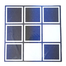 fantastix 摩登GLASS窗貼 大方格 6入 B1HI-6010G, 混合顏色